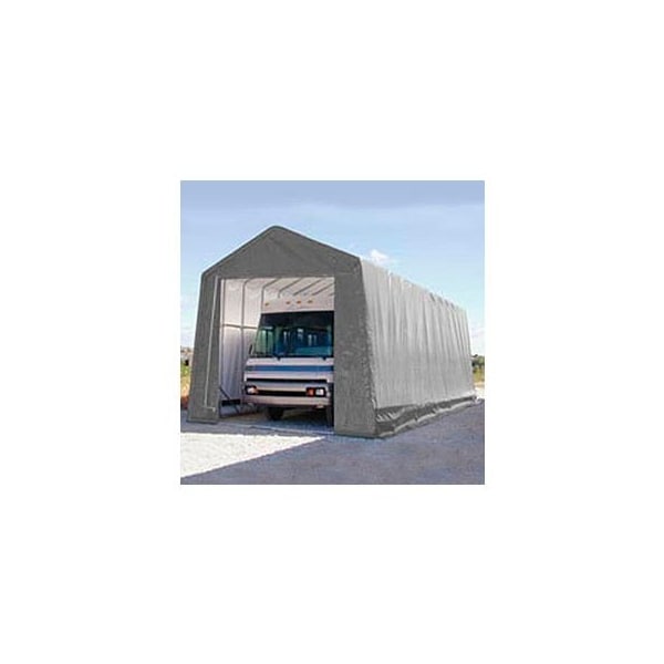 Clearspan RV and Boat Storage Building 14'W x 16'H x 36'L - Silver/White - 105597
