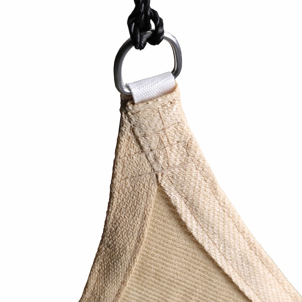 Flash Furniture Palmetto 20ft Rectangle Sun Sail Shade Canopy with Included Nylon Attachment Ropes in Sand - GM-WL-SS22003-5-SAND-GG
