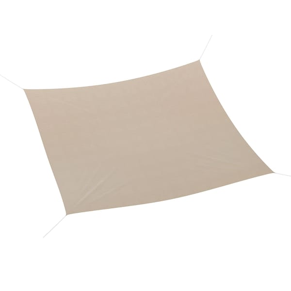 Flash Furniture Palmetto 20ft Rectangle Sun Sail Shade Canopy with Included Nylon Attachment Ropes in Sand - GM-WL-SS22003-5-SAND-GG