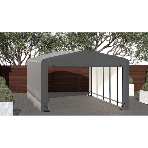 Shelterlogic ShelterTube Wind and Snow-Load Rated Garage, 12x23x8 Gray - SQAACC0103C01202308