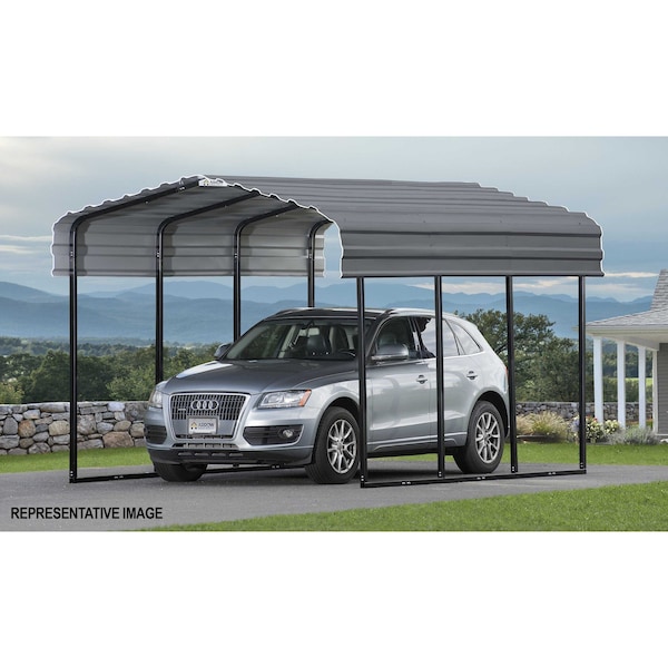 Arrow Storage Products Carport, 10 ft. x 20 ft. x 9 ft. Charcoal - CPHC102009
