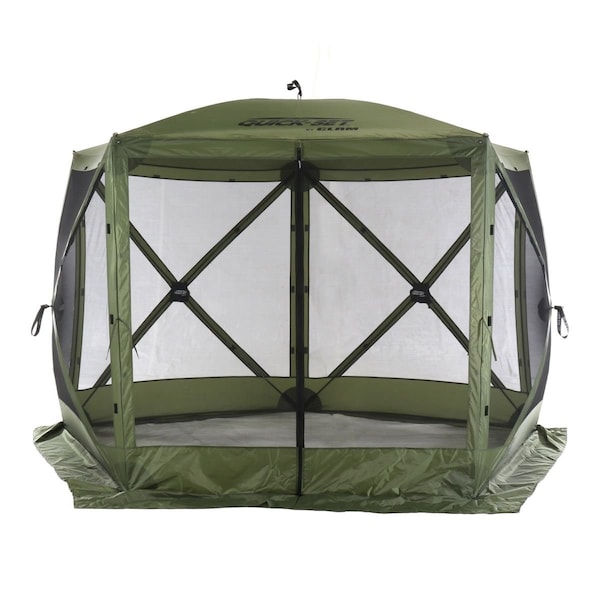 Quick Set Venture Screen Shelter - 5 side  with Wind Panel Flaps, - Brown/Tan Roof - 12875