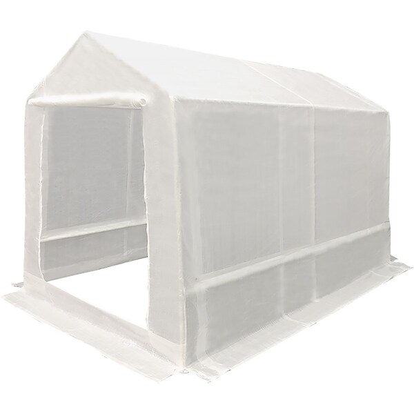 King Canopy Greenhouse Storage Shed 7ftx12ft, 1.5in Steel Frame, 6-LEG, Opaque - GH0712