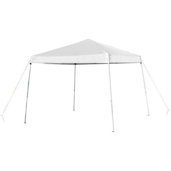 Flash Furniture White Pop Up Canopy Tent and Bi-Fold Table Set - JJ-GZ88183Z-WH-GG