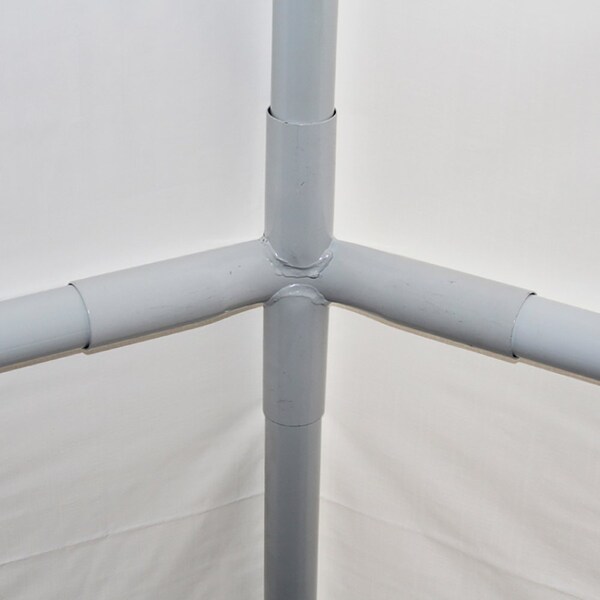 King Canopy Hercules 10ftx20ft, 2in Hammertone Steel Frame w/ buttons, 8-Leg, Carport, White/ White - HC1020PCWW