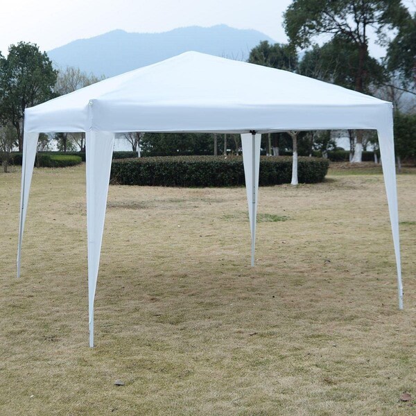Grilltown 10 x 10 ft. Outdoor EZ Pop Up Tent Gazebo Canopy - White - GR2458942