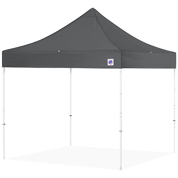 E-Z Up Portable Shelter, Gray, 8 ft W, 8 ft L - EC3STL08KFWHTSG