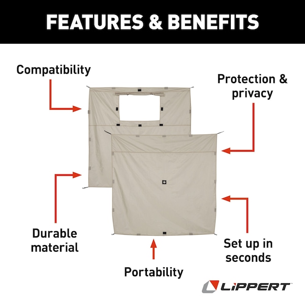 Lippert 2021123290 Gazebo Wind Panels - M6V-2021123290