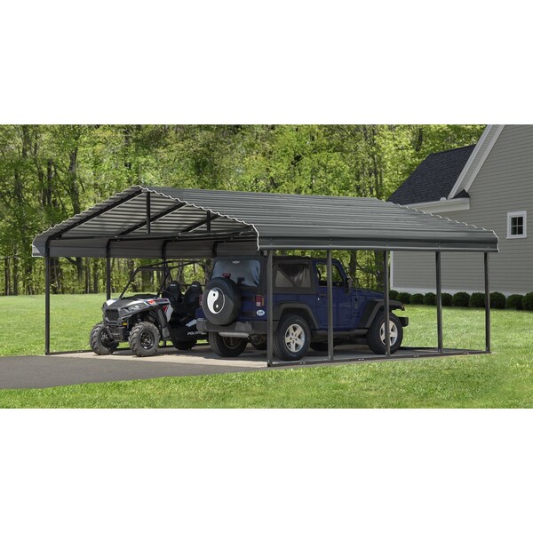 Arrow Storage Products Arrow Carport, 20x20, Charcoal - CPHC202007