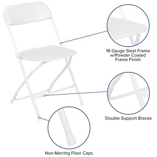 Flash Furniture Blue Canopy Tent, Folding Table and 4 Chair Set - JJ-GZ10183Z-4LEL3-BLWH-GG
