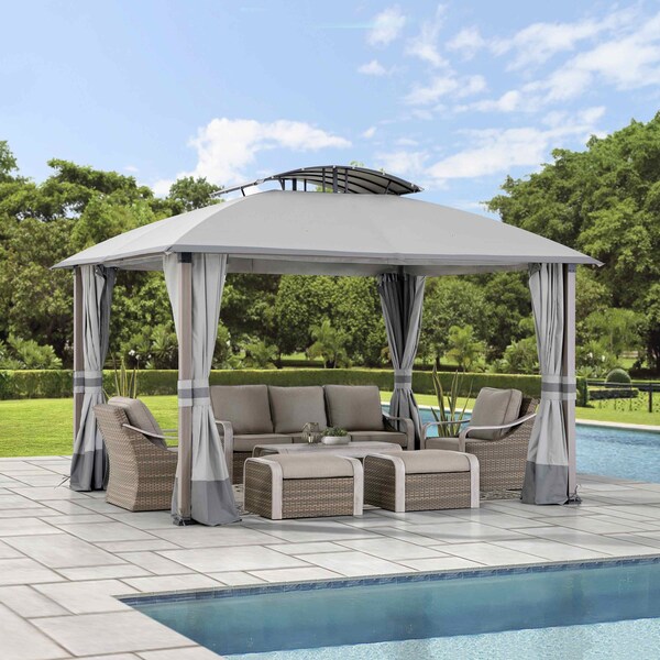 Sunjoy 11 ft. x 13 ft. Fremont Soft Top Gazebo - A101018900