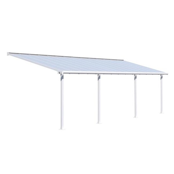 Palram Palram - Canopia HG8828W 10 x 28 in. Olympia Patio Cover - White - HG8828W
