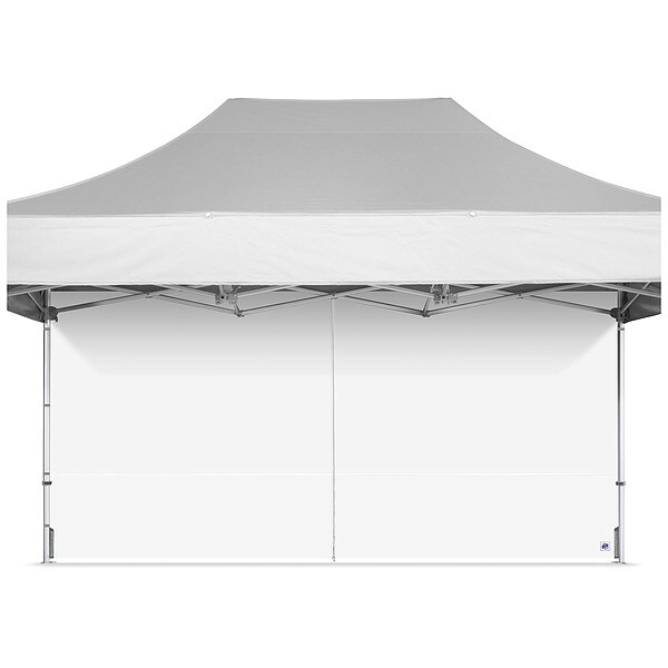 E-Z Up Middle Zipper Sidewall, White, 15 ft H - SWEND3FXTMZ15WH