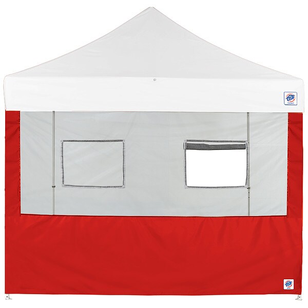 E-Z Up Food Booth Sidewall, Red, 8 ft W, 8 ft H - SW3FB8FXTMC2WRD