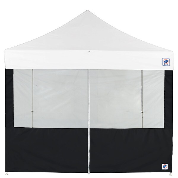 E-Z Up Food Booth Middle Zipper Sidewall, Black - SW3FBFXTM8BK