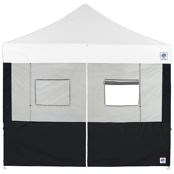 E-Z Up Food Booth Middle Zipper Sidewall, Black - SW3FBFXTM10BK