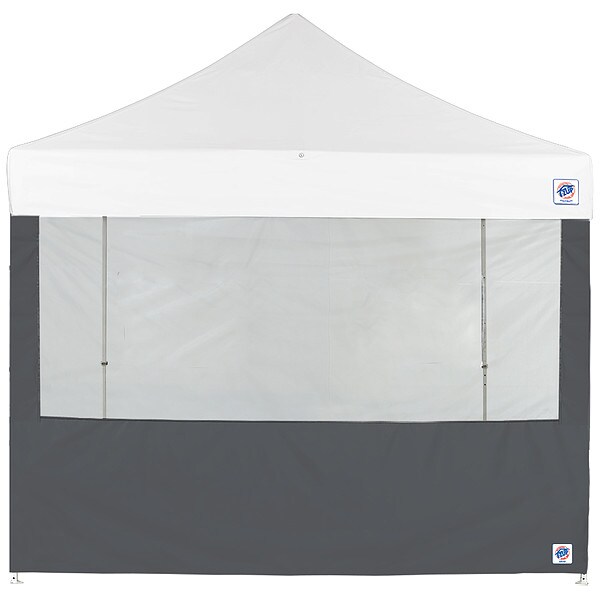 E-Z Up Food Booth Sidewall, Gray, 8 ft W, 8 ft H - SW3FB8FXTSG