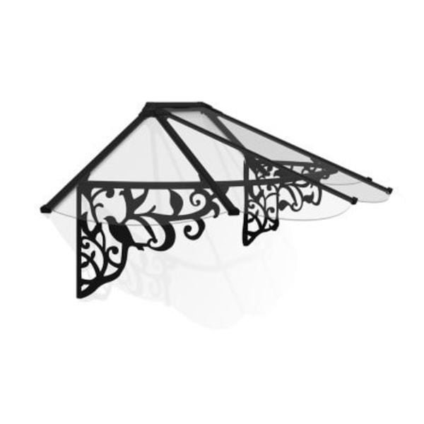 Oasis 7 x 3 ft. Lily 2130 Awning Kit, Black & Clear - OA3134031