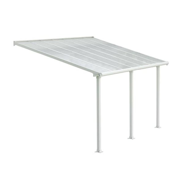 Palram Palram - Canopia HG8814W 10 x 14 in. Olympia Patio Cover - White - HG8814W