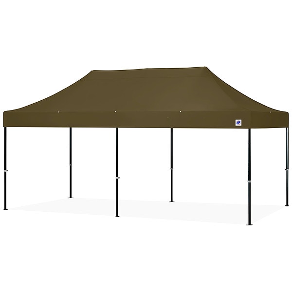E-Z Up Shelter, Green, 10 ft W, 20 ft L - END3ABK20KMCOD
