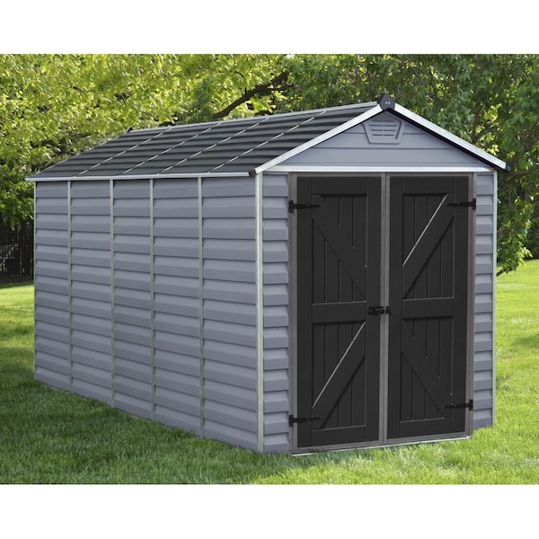 Palram Canopia6 x 12 ft. SkyLight Storage Shed - Gray - HG9612GY