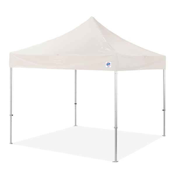 E-Z Up Endeavor Shelter, 10' W x 10' L, Gray Aluminum Frame, White Vinyl Top - ENDGKVVP10WH