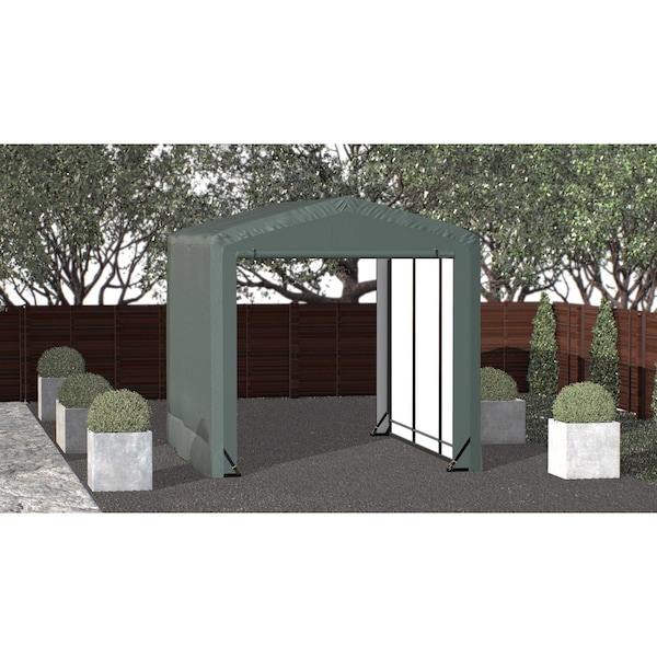 Shelterlogic ShelterTube Wind and Snow-Load Rated Garage, 10x14x10 Green - SQAACC0104C01001410