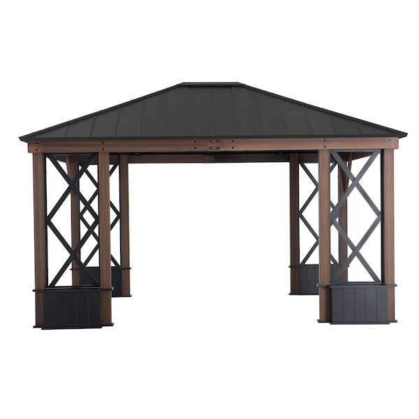 Sunjoy 13 ft. x 15 ft. Oasis Ridgewood Hardtop Gazebo - A102016300