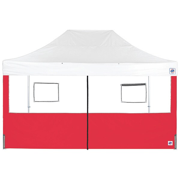 E-Z Up Food Booth Middle Zipper Sidewall, Red - SW3FBFXTM15RD