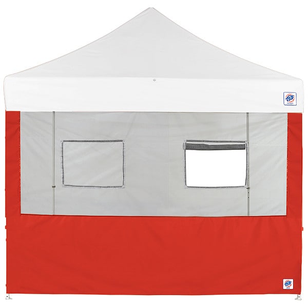 E-Z Up Food Booth Sidewall, Red, 10 ft W, 10 ft H - SW3FB10FXTMC2WRD