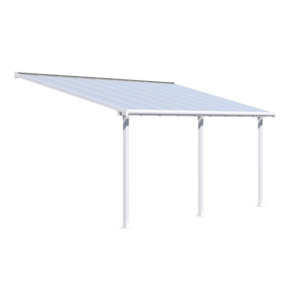 Palram - Canopia  10 x 18 in. Olympia Patio Cover - White - HG8818W