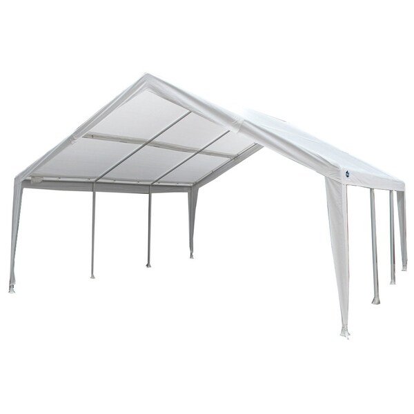 King Canopy Expandable Canopy 12ftx20ft / 20ftx20ft, Steel Frame, 8-Leg, White - EX1220