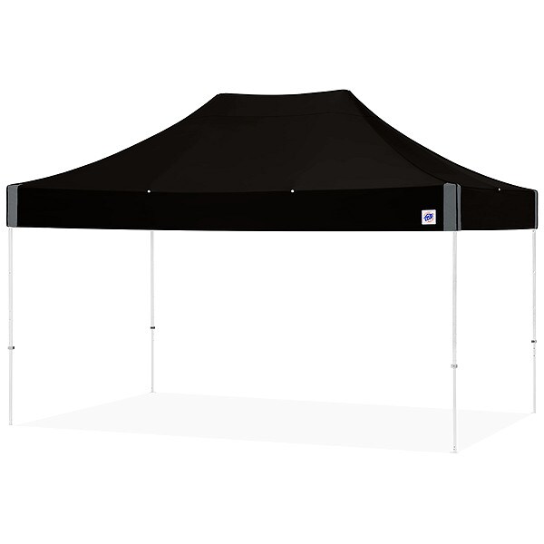 E-Z Up Portable Shelter, Black, 10 ft W, 15 ft L - EC3STL15KFWHTMCBK