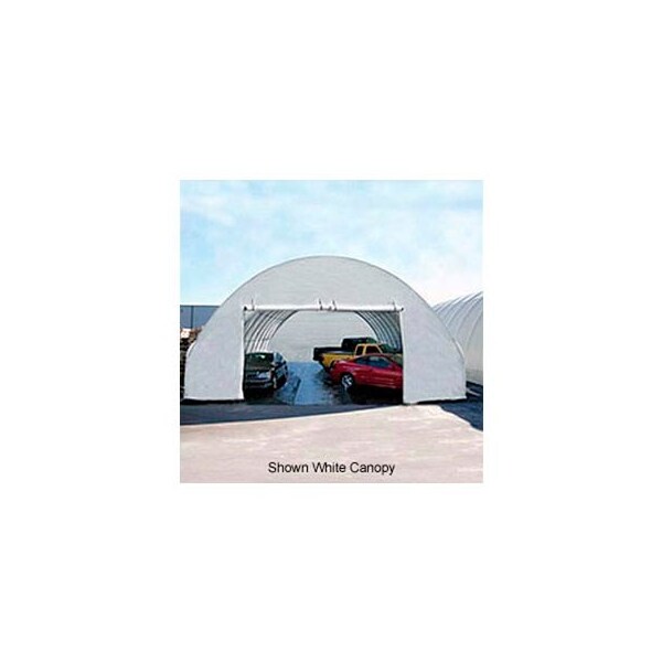 Clearspan Standard 20'W Zippered End Panel - Green for Econoline buildings - 108313SNZ