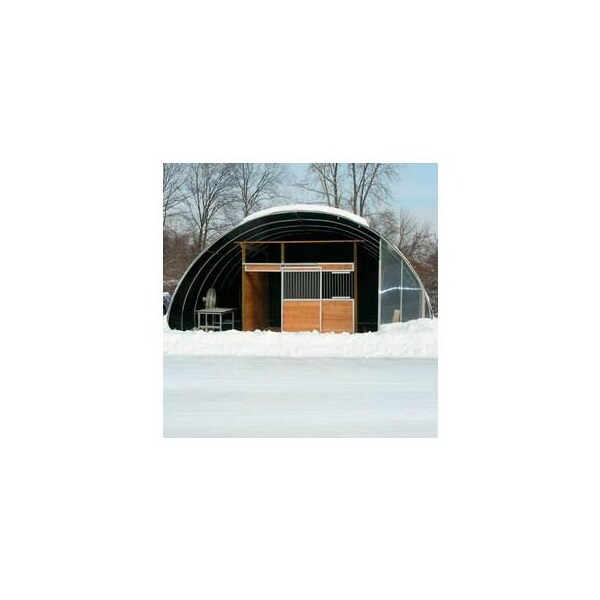 Clearspan Freestanding Poly Building 20'W x 12'H x 36'L Green - PB00582R4N