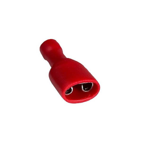 Remington Industries Fully Insulated Quick Connect Terminals, Female, PVC, 16-22 AWG, Red, 100 Pcs - FDFD1.25-250-100