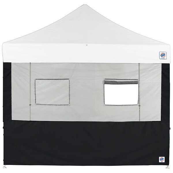 E-Z Up Food Booth Sidewall, Black, 10 ft H - SW3FB10FXTMC2WBK