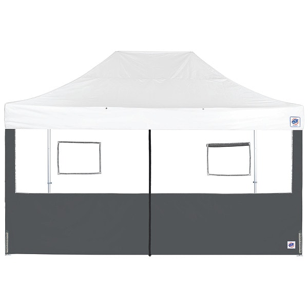 E-Z Up Food Booth Middle Zipper Sidewall, Gray - SW3FBFXTM15SG
