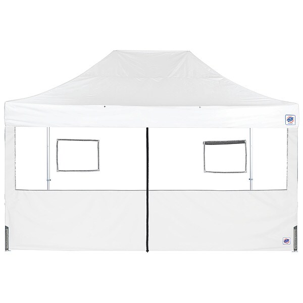 E-Z Up Food Booth Middle Zipper Sidewall, White - SW3FBFXTM15WH