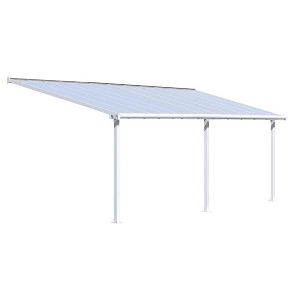 Palram Palram - Canopia HG8824W 10 x 24 in. Olympia Patio Cover - White - HG8824W