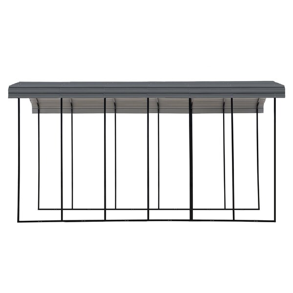Arrow Storage Products Arrow Carport, 14x29x14, Charcoal - CPHC142914