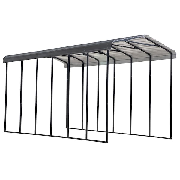 Arrow Storage Products Arrow Carport, 14x29x14, Charcoal - CPHC142914