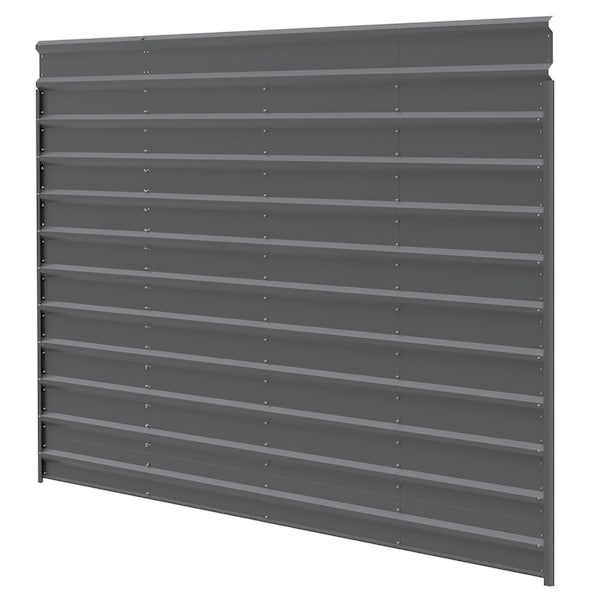 Arrow Storage Products 20ft.x9ft. Charcoal One Sided Steel Carport Enclosure - ECL2009CCX1