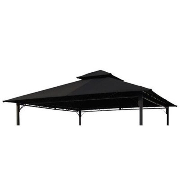 International Caravan 10 ft. Gazebo Canopy St. Kitts Replacement Top, Black - YF-3136B-CNP- BK