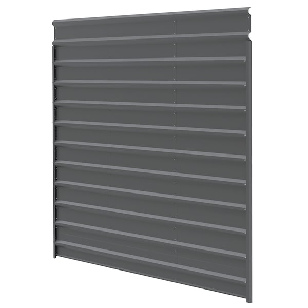 Arrow Storage Products 15ft.x9ft. Charcoal One Sided Steel Carport Enclosure - ECL1509CCX1