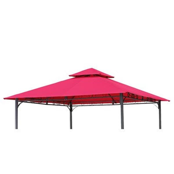 International Caravan 10 ft. Gazebo Canopy St. Kitts Replacement Top, Cranberry - YF-3136B-CNP- CB