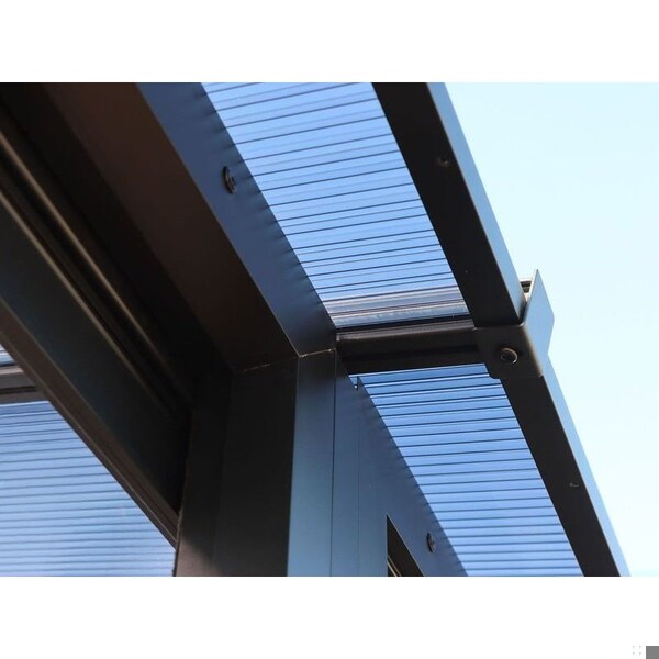 Gazebo Penguin Florence Wall Mounted Solarium 10x16 Polycarbonate Roof in black - W1610-42