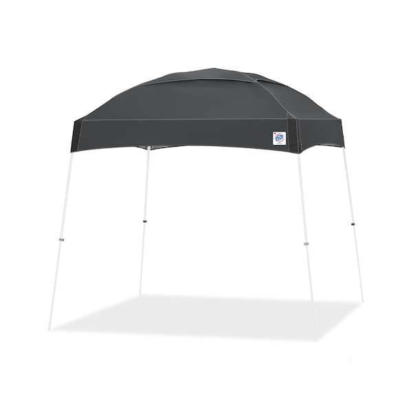 E-Z Up Dome Shelter, 10' W x 10' L, White Steel Frame, Gray Top - DM3WH10SG