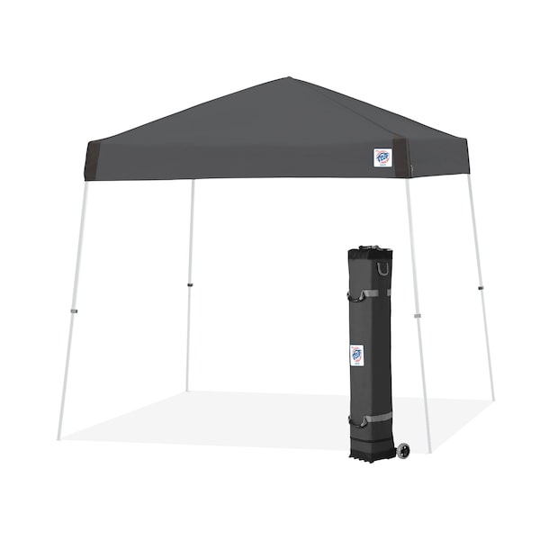 E-Z Up Vista Shelter, 10' W x 10' L, White Steel Frame, Steel Gray Top - VS3WH10SG