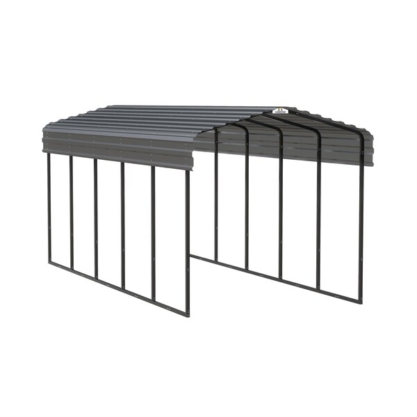 Arrow Storage Products Carport, 10 ft. x 24 ft. x 9 ft. Charcoal - CPHC102409